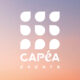 logo blanc sur fond degrade mauve et orange de lagence capea events saint etienne loire 42