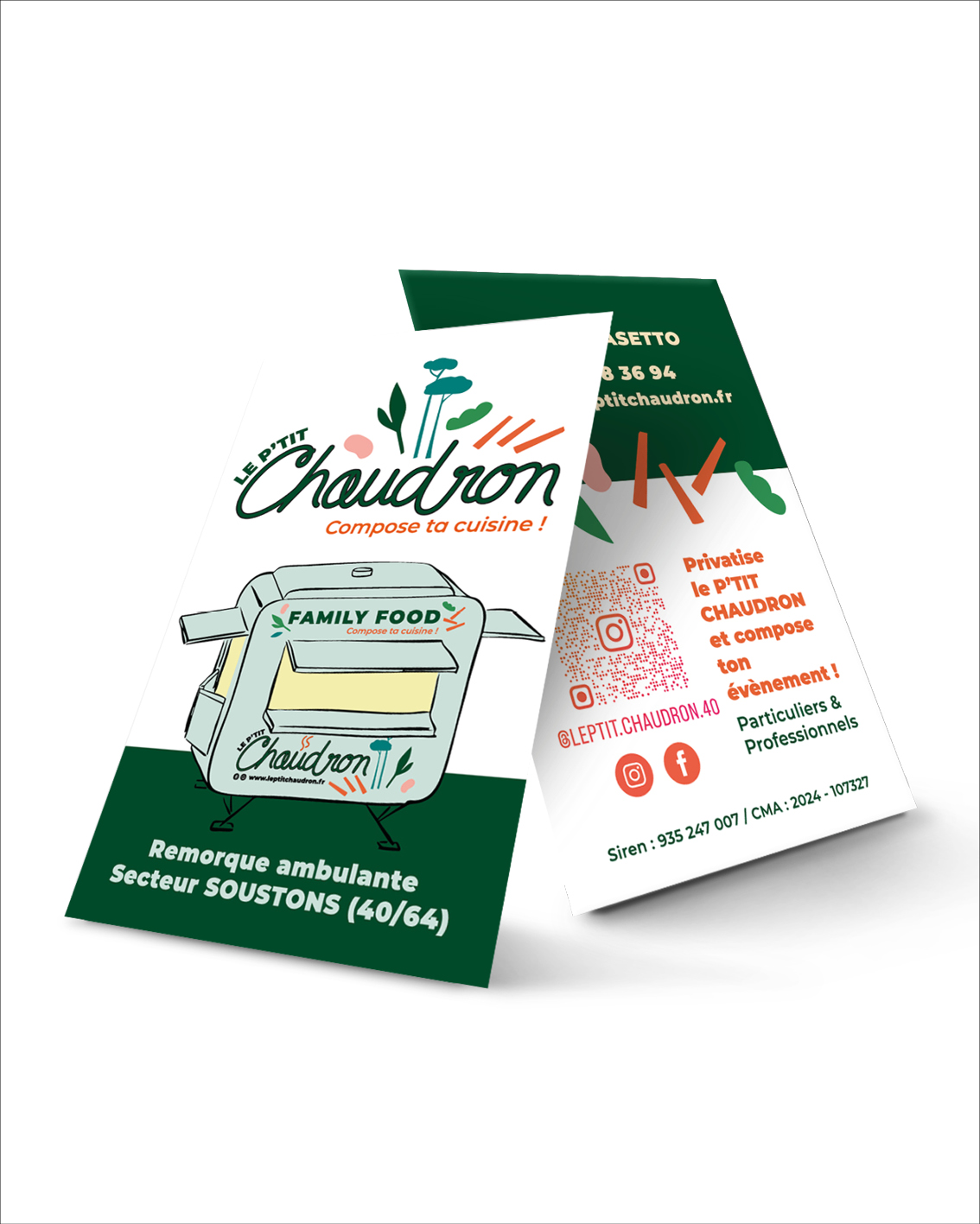 mockup carte de visite le ptit chaudron